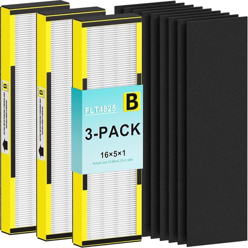 Guardian Technologies FLT4825 HEPA Filter B - 3 True HEPA & 9 Carbon Filters for AC4825E, AC4300, AC4900, AC4850 Air Purifiers