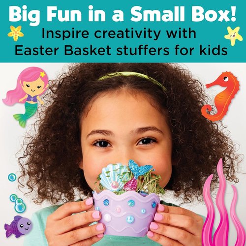 Creativity for Kids Mini Garden - Mermaid Terrarium Kit for Girls | Fun Crafts & Toys (Ages 6+)