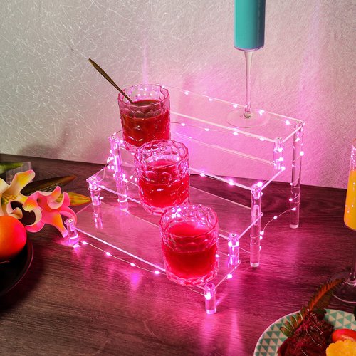 Display Shelf Cake Stand – 4 Tier Shelf Cake Pop Stand – Multifunctional and Durable Acrylic Stand – Mounting Hardware Included – Ideal for Desserts, Cosmetics, Glassware, Figurines