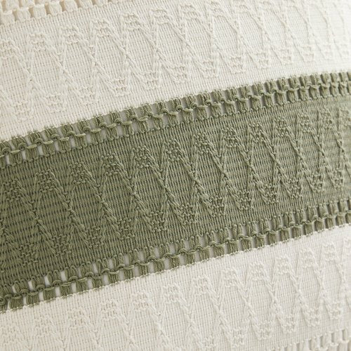 YZJZEDS Soft Cotton Boho Throw Pillow Covers Set of 2, Natural White/Contrast Green 18x18 Inch, Sage Green Farmhouse Decorative Cushion Covers for Sofa Bed Living Room Home Decor