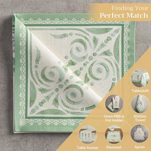 Maison d' Hermine Cloth Napkins Set of 4 100% Cotton Everyday Reusable Square Napkins Cloth Washable, Dinner, Party, Wedding, Restaurant, Spring/Summer (Jardin Du Roy, 20" x 20")