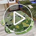Moss Shape Bath Mat, Soft Plush Shag Rug for Bathroom and Nursery, 55x27