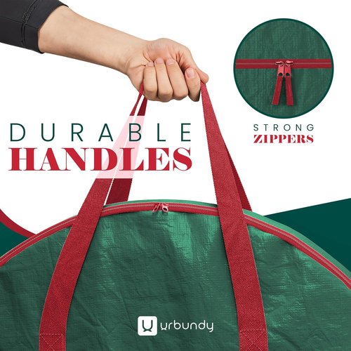 Heavy Duty Wreath Storage Bag - 30 Inch Waterproof Container for Year-Round Christmas Wreaths