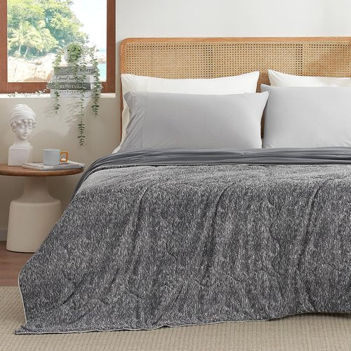 Snuggle Sac Cooling Comforter Queen Size – Q-Max 0.43 Cooling Blanket for Hot Sleepers & Night Sweats,Lightweight Breathable Summer Blanket,Reversible Dual-Sided Silk Smooth Cooling Comforters