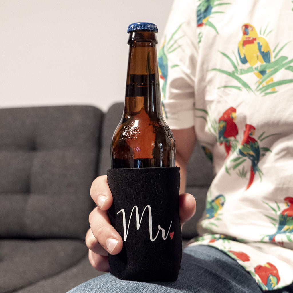 Prazoli Wedding Can Coolers Mr and Mrs Gifts - Just Married Decorations, Wedding Day & Honeymoon Essentials, Presents For Newlywed Gifts for Couples, Wedding Gifts for Bride to Be and Groom