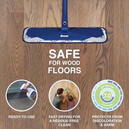 Bona Hardwood Floor Cleaner Spray - Residue-Free Solution for Wood Floors | 32 fl oz (Pack of 2)