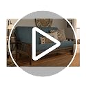 Full Size Futon Sofa Bed with Hardwood Frame in Rustic Walnut
