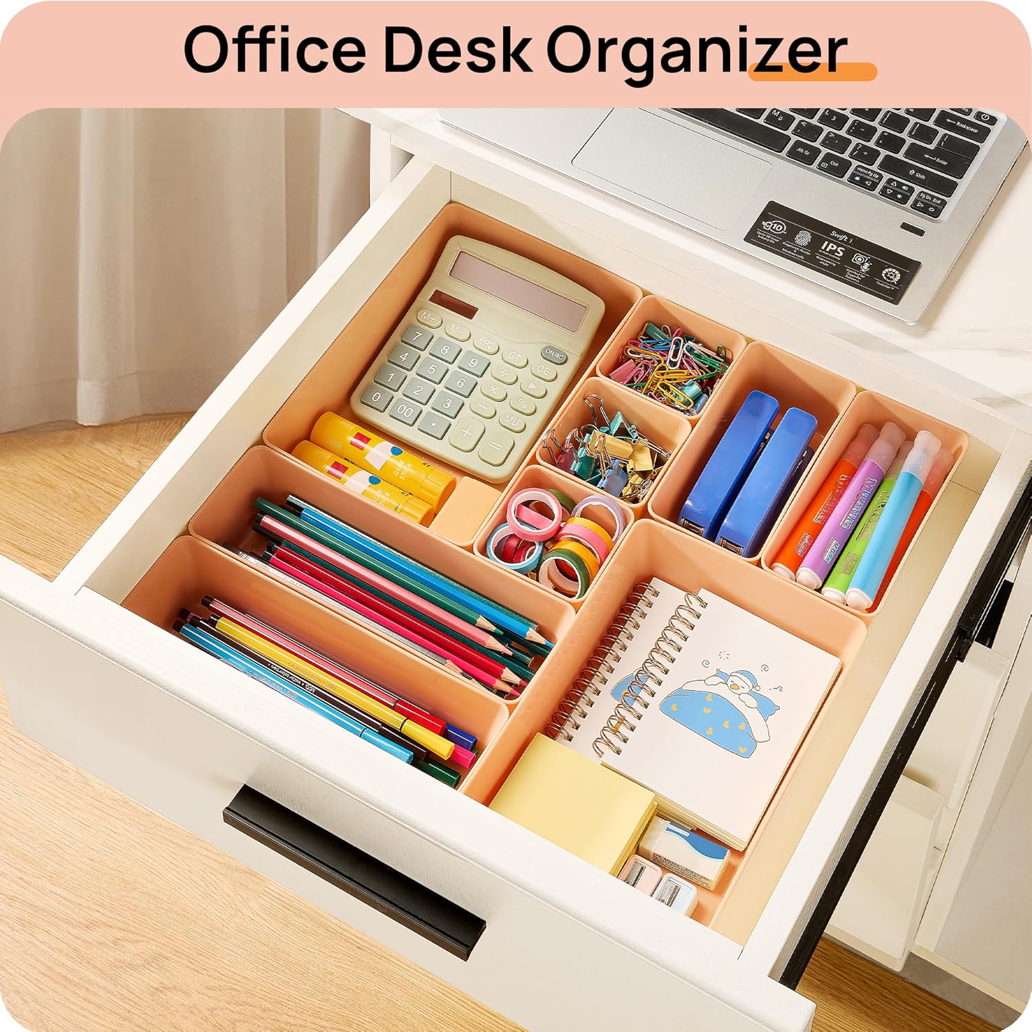 Vtopmart 25 PCS Plastic Drawer Organizers - Versatile Storage Trays for Makeup, Kitchen & Office