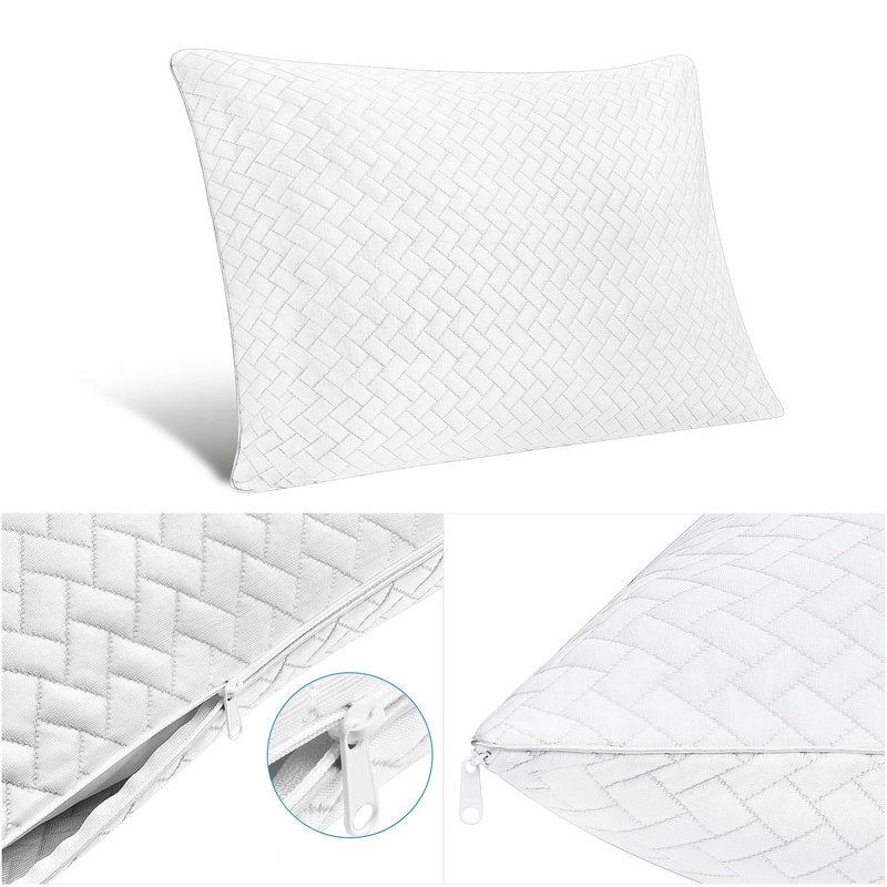 EL ENJOY-LIFE Enjoy Life Cooling Pillow Protectors with Zipper, Quilted Cold Pillowcases for Hot Sleepers, Super Soft Pillow Covers, Polyethylene(PE)-Set of 2 (Standard)