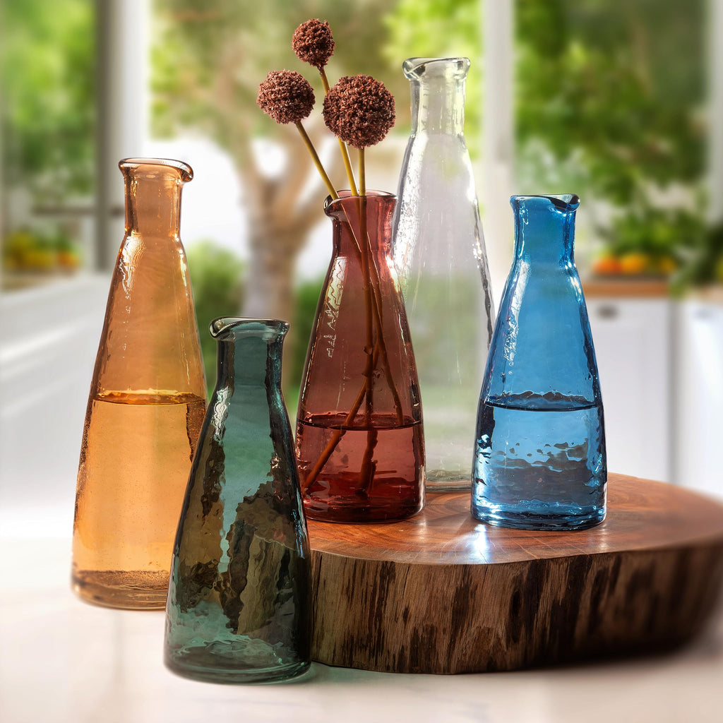 Karma, Hammered Glass Half Carafe, Water Pitchers, Wine Decanters, Mixed Drinks, Mimosas, Fawn