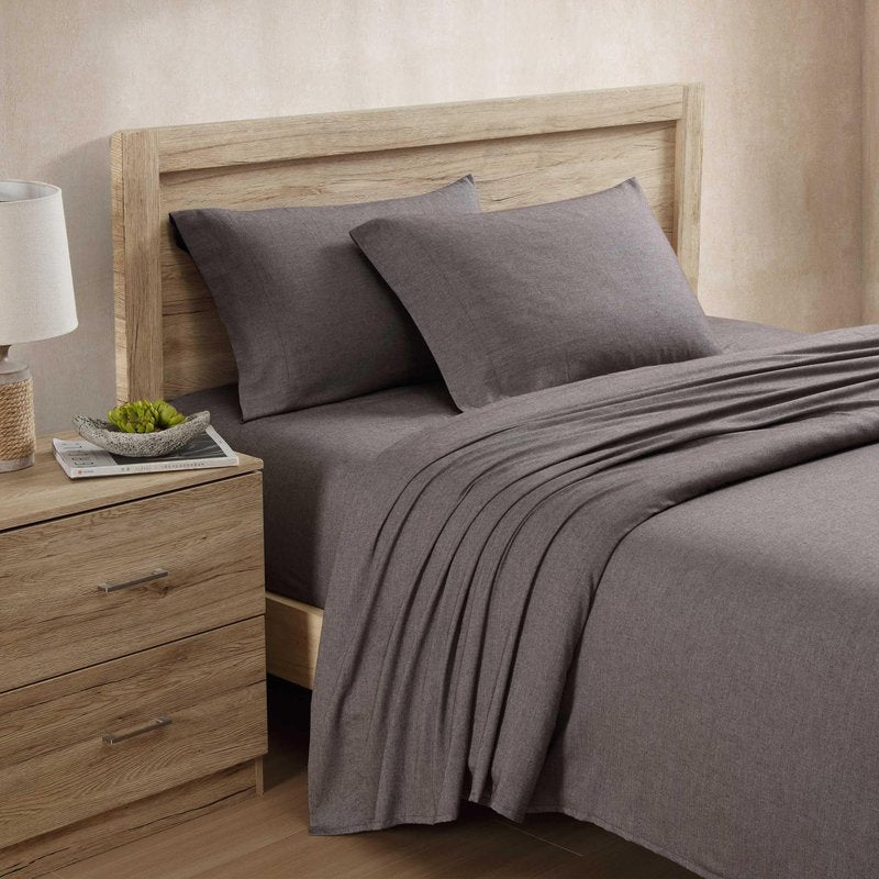 Tommy Bahama - King Sheet Set, Twill Weave Bedding with Matching Shams and Deep Pockets, Wrinkle-Resistant Bed Essentials, Oeko-Tex Certified (Paradise Twill Dark Brown, King)