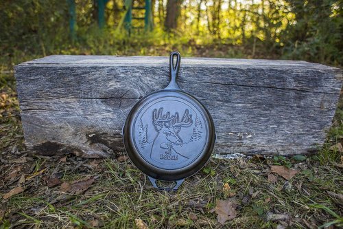 Lodge 8 Inch Pre-Seasoned Cast Iron Skillet - Versatile Teardrop Handle for Oven, Stove, Grill, or Campfire