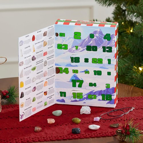 JOYIN Christmas Advent Calendar 2025 - 24 Days of Gemstones for Kids | Fun Countdown & Party Favors