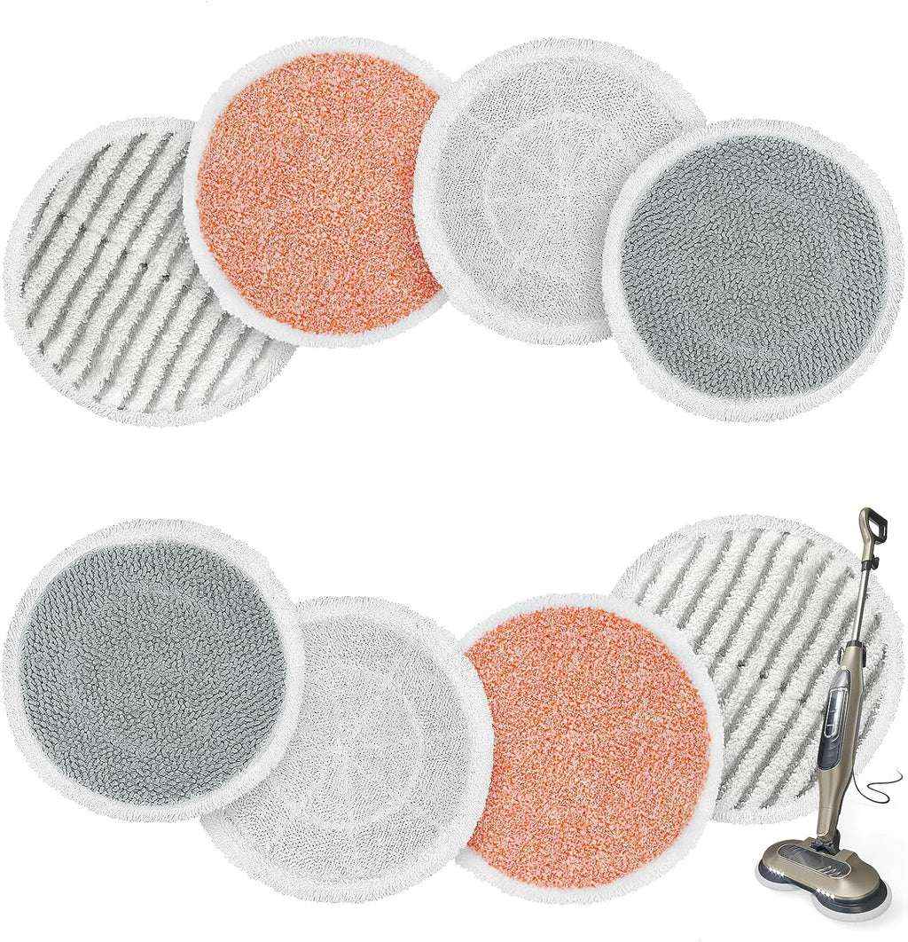 Skiennix Steam Mop Pads - Upgraded 8-Pack Replacement Kit for Shark S8201, S8001, S7001 | All-in-One Cleaning Solution