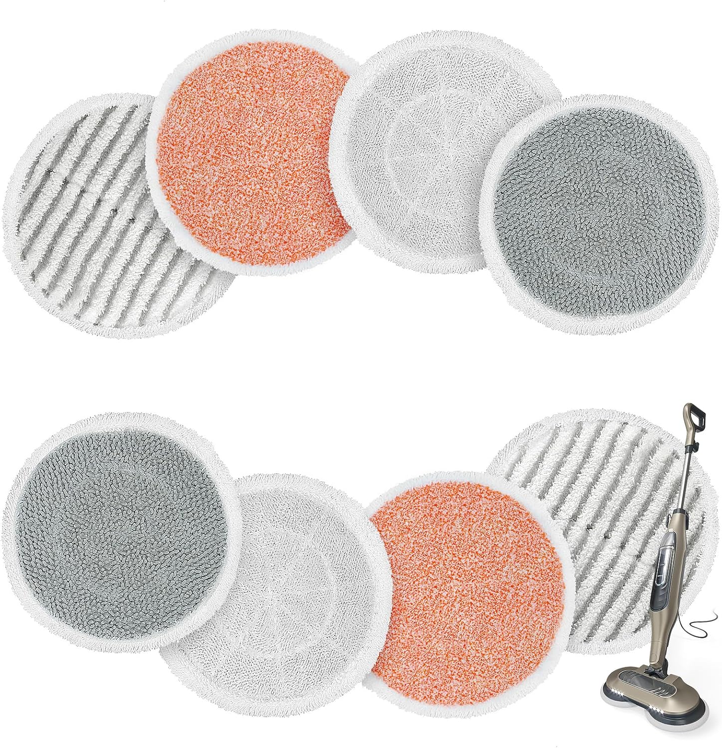 Skiennix Steam Mop Pads - Upgraded 8-Pack Replacement Kit for Shark S8201, S8001, S7001 | All-in-One Cleaning Solution