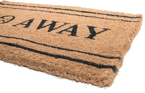 Imports Decor Printed Coir Doormat, Go Away, 18-Inch by 30-Inch