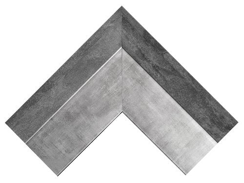 MCS 22x28 Inch Wall Mirror, 28x34 Inch Overall Size, Concrete with Silver Finish