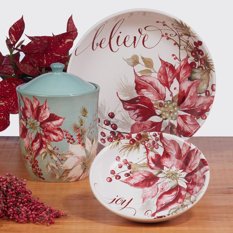 Certified International Winters Joy Oval Platter 16" x 12"