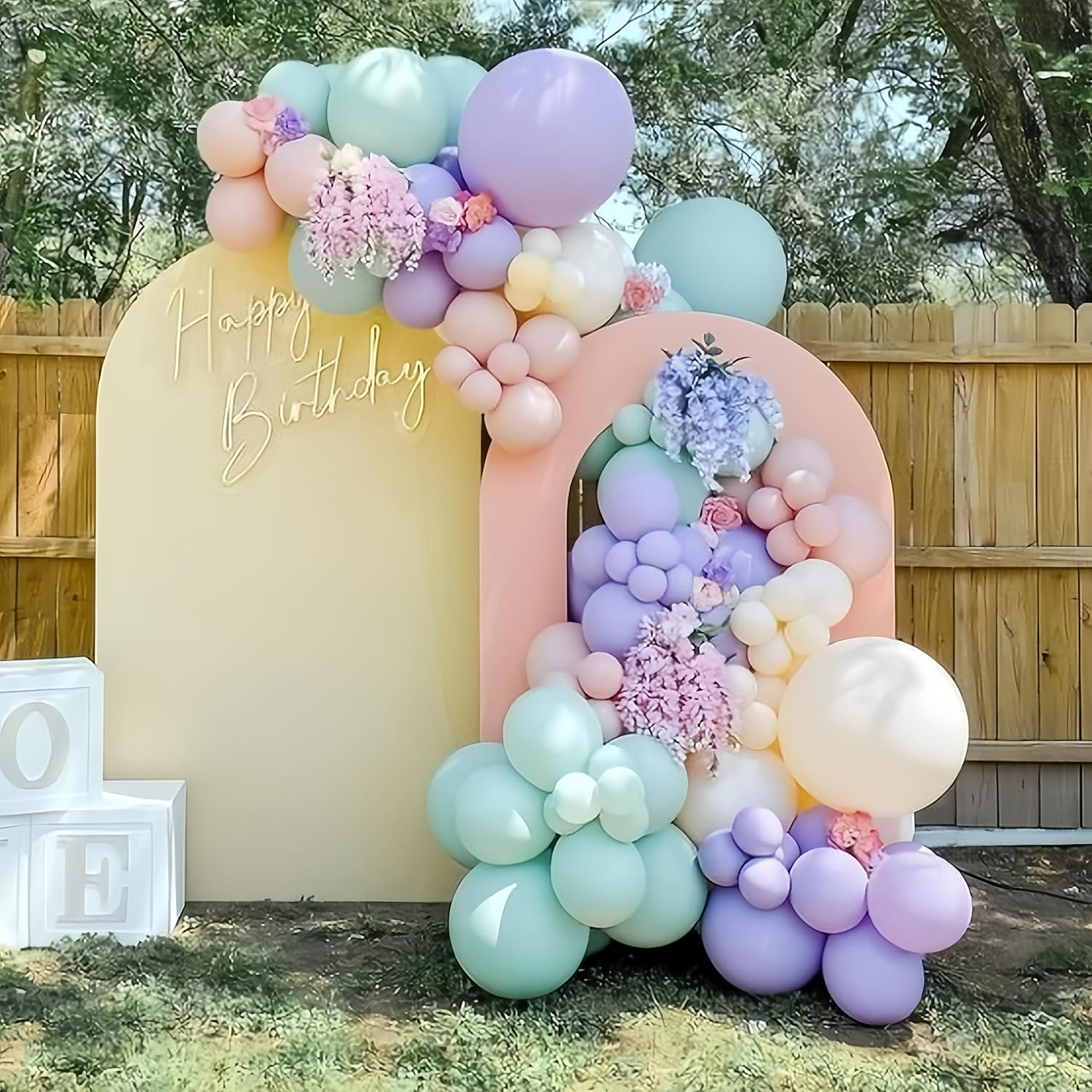 Voircoloria 95-Pack Pastel Balloons - Versatile Garland Arch Kit for Weddings, Birthdays & Events | 18/12/10/5 Inch