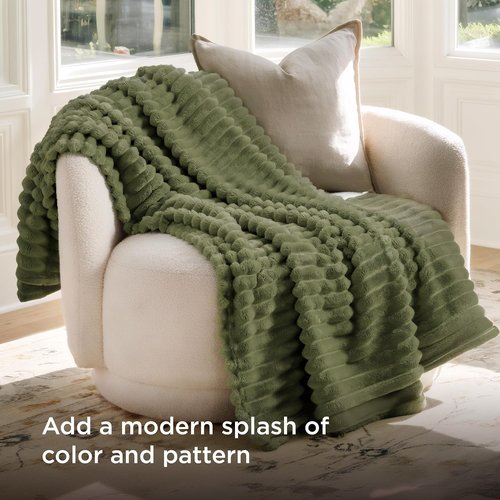 Bedsure GentleSoft Christmas Throw Blanket - Cozy Fleece Gift for Teens & Home Decor, Moss, 50x60 Inches