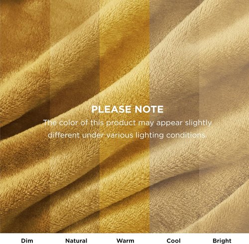 Bedsure GentleSoft Fleece Blanket - Plush Cozy Twin Size Yellow 300GSM for Bed, Sofa, Travel | 60x80 Inches