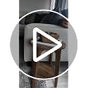 2-Tier Small Round Side Table, Mid-Century Modern End Table, Honey Brown
