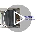 Blackout Room Divider Curtains with Ceiling Track Set - Azure Blue