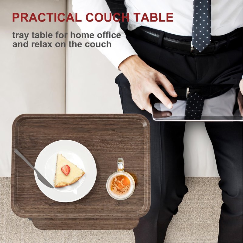ZUJJAFY Tv Tray Table, Adjustable Height C Shaped End Side Table for Couch Chair Bed or Small Spaces, Swivel Sofa Armresrt Tables for Drinks Dinner Snack, with Wheels, Couch Tables that Slide Under