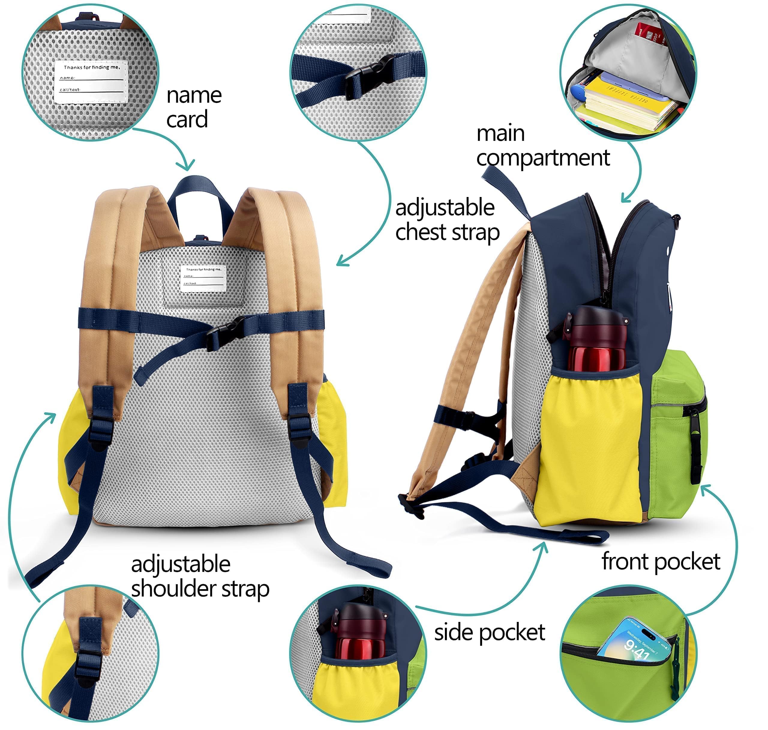 atgark Preschool Toddler Backpack For Boys Girls, School Mini & Travel, Small Kids Child Backpacks, Kindergarten Elementary bag, 11.6" H