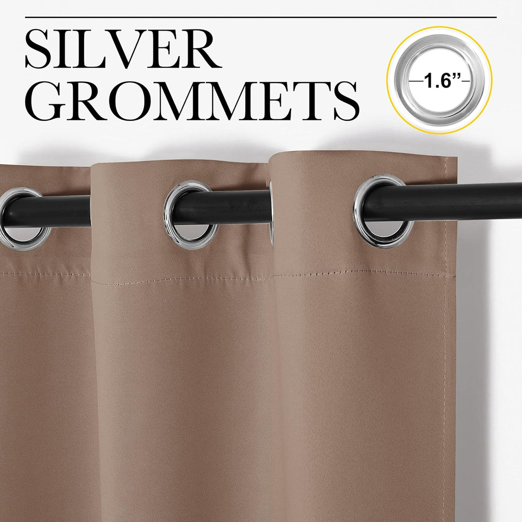 NICETOWN Blackout Curtains - Thermal Insulated Grommet Drapes for Kitchen or Bedroom | Set of 2, 42x48 Inch