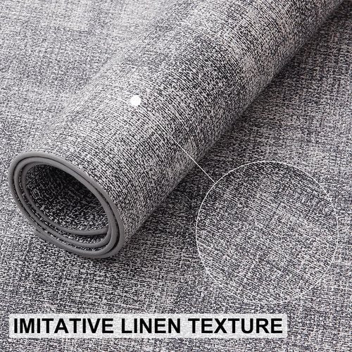 homing Faux Leather Heat Resistant Placemats 4 Packs, Waterproof Wipeable Dining PU Place Mats for Indoor & Outdoor, Easy to Clean, Smokey Grey