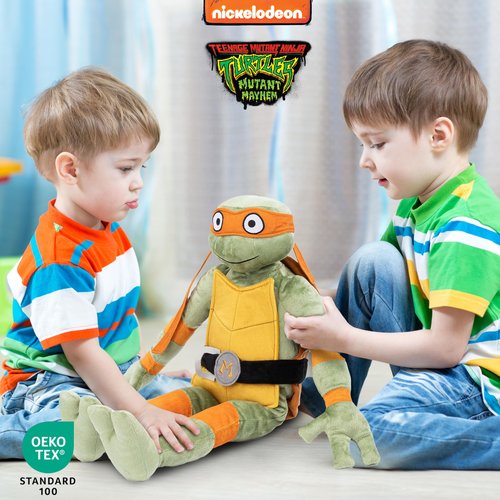 Jay Franco Nickelodeon Teenage Mutant Ninja Turtles Michaelangelo Plush Pillow Buddy - Super Soft Stuffed Character Pillow - Polyester Microfiber, 26 Inches