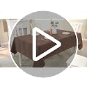 Balcony & Falcon Ruby Red Rectangle Tablecloth 95x55 Water-Resistant