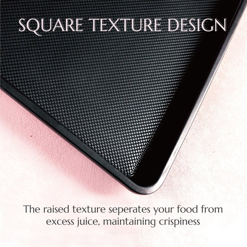 Large Baking Sheet Set of 3, UUKRAVE Cookie Sheets For Baking Non Toxic with Diamond Non Stick Base, PFAS/PTFE/PFOA-Free, Half/Quarter/Jelly Roll Pans, 0.8mm Thick Heavy Duty Cookie Tray, Black