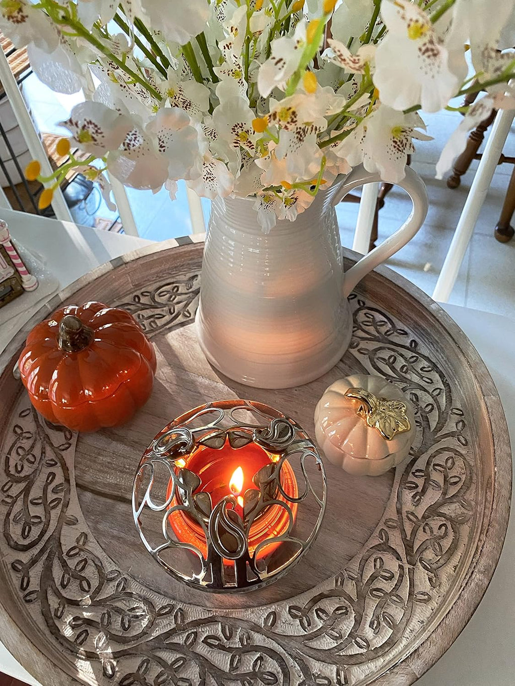 Skiennix Adjustable Candle Topper - Paisley Jar Candle Cover Shade Sleeve
