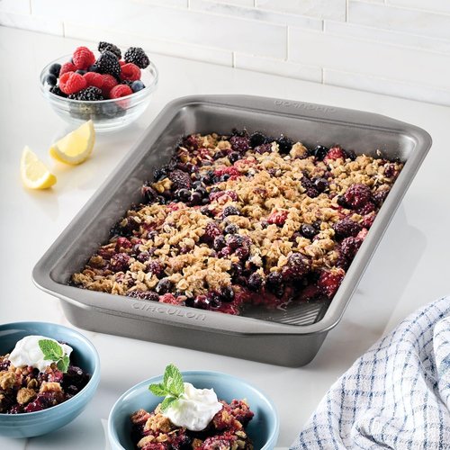 Circulon Nonstick Bakeware - 9 Inch x 13 Inch Rectangle Cake Pan | Durable Gray Finish