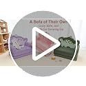 2-in-1 Fold Out Kids Couch, Pink Unicorn Toddler Lounger Chair