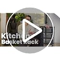 4-Tier Rolling Kitchen Storage Cart with Wooden Top & Wire Baskets