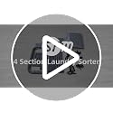 4-Section Laundry Sorter with Wheels, 180L Heavy-Duty Rolling Hamper Cart