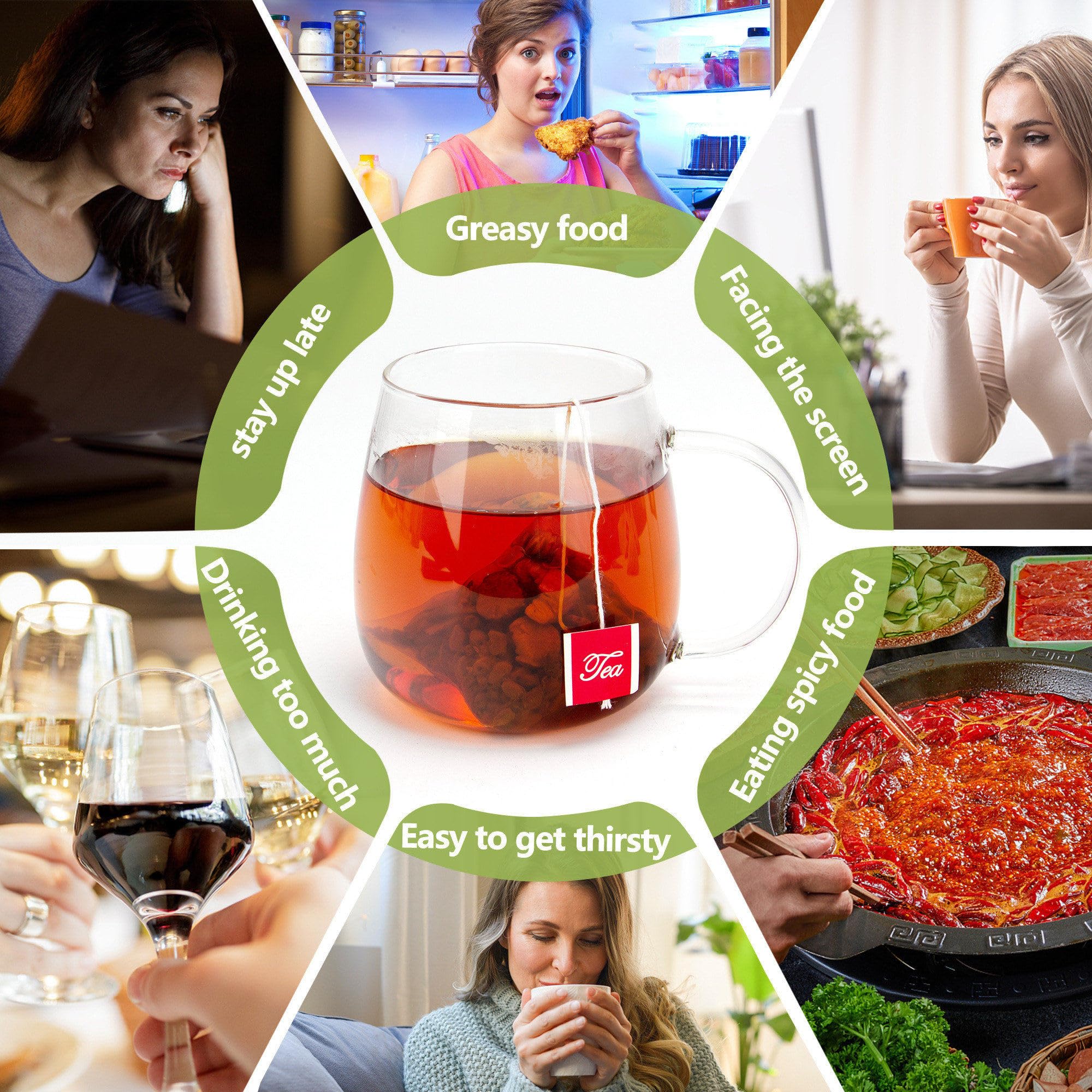 Chrysanthemum Cassia Seed Tea Bags, Chinese Liver Cleanse Detox & Repair Tea With Burdock Root Wolf-berry Honeysuckle Osmanthus Mixed Herbal Floral Tea Bags