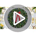 24-Inch Pre-Lit Christmas Wreath with Remote, 50 LED Lights & Red Bow