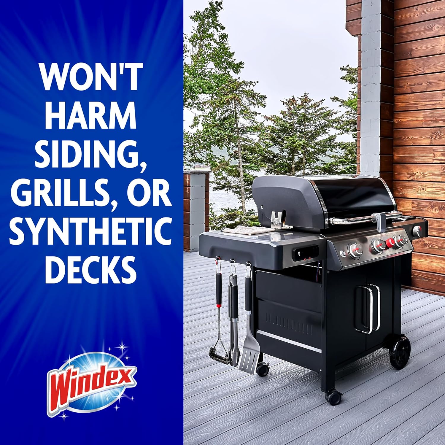 Windex Outdoor Window & Glass Cleaner - Ammonia-Free Concentrated Formula | 32 Fl Oz (Pack of 2)