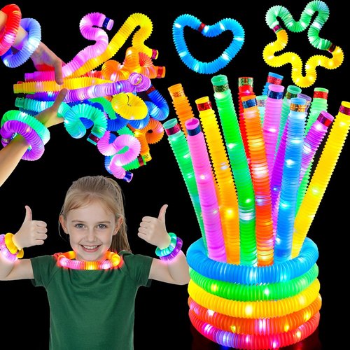 JOYIN 18 Pack Glow Sticks - Fun Light Up Party Favors for Kids | Necklaces, Bracelets & Tubes