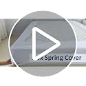 Queen Size Box Spring Cover - Elastic Stretch Fabric Bed Skirt Alternative