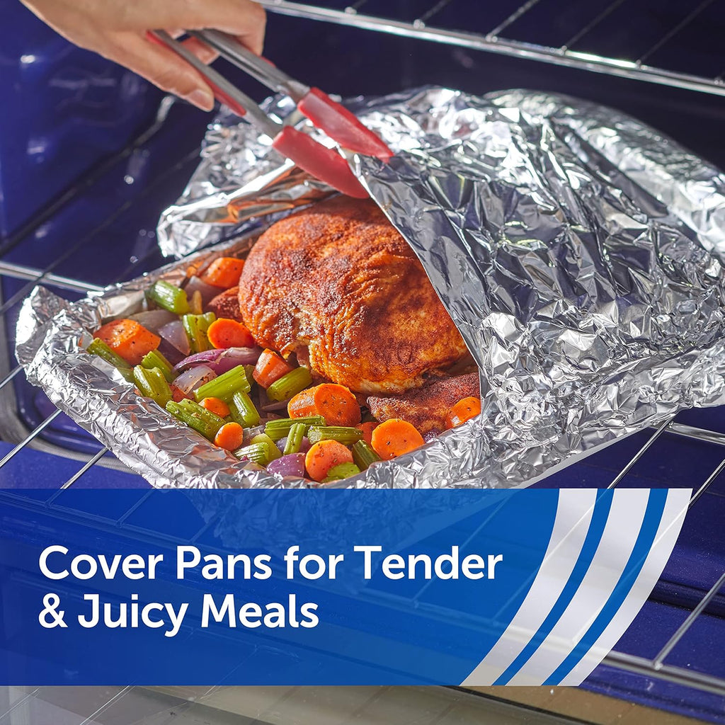 Reynolds Wrap Heavy Duty Aluminum Foil - Thick, Durable Foil with Easy Open Tab | 12 Inches Wide, 50 Sq. Ft.