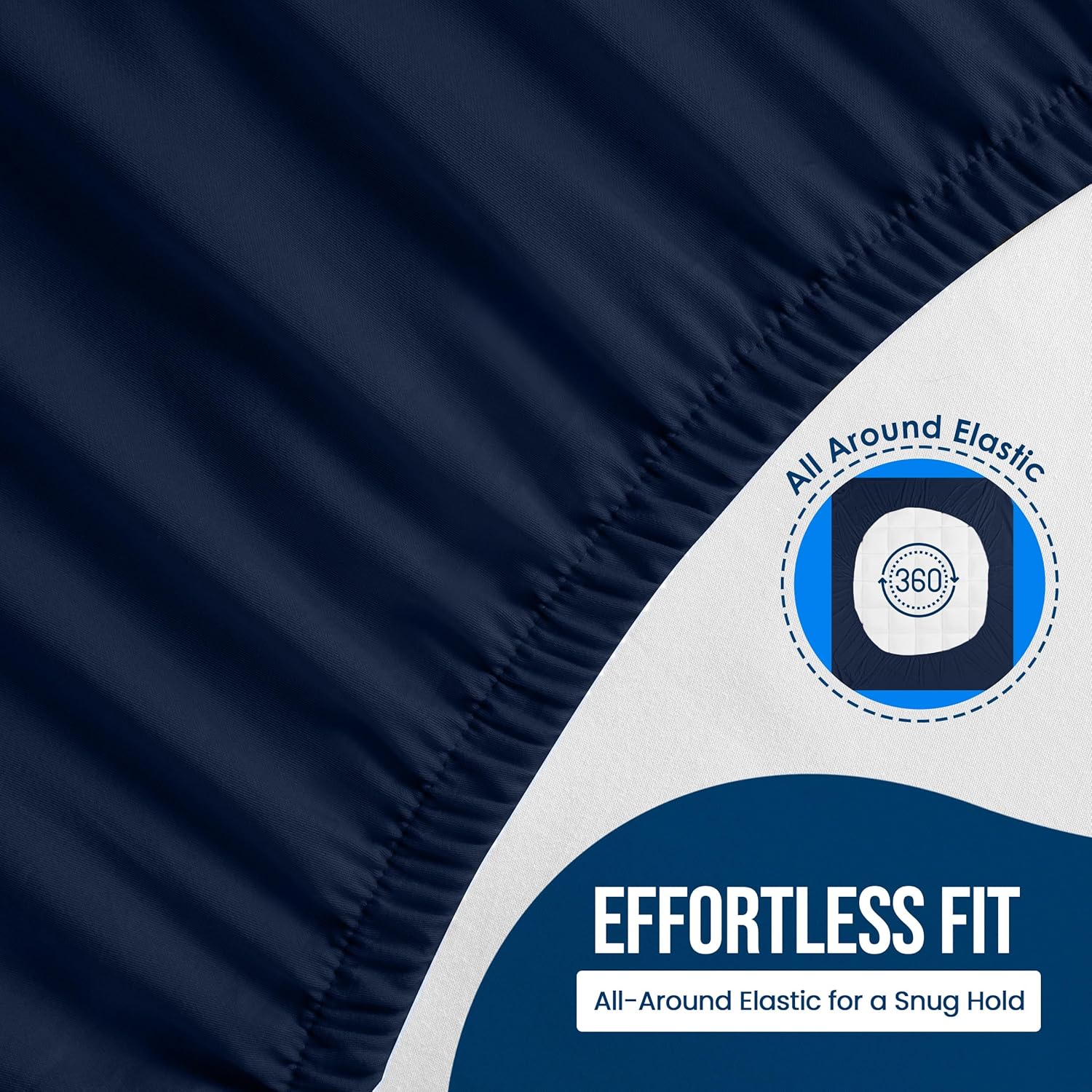 Utopia Bedding Waterproof Mattress Protector - Premium Terry Cover for Twin XL | Breathable & Stretchable (Navy)