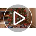 Red Spider Web Christmas Ornaments Set - 12 pcs, 2.36" Holiday Decorations