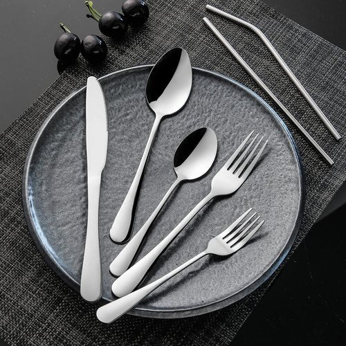 Gutuwellea 84 Pieces Silverware Service for 12 Flatware Set Stainless Steel Utensils Cutlery Set Dishwasher Safe