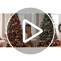 Kinlop 34 Pcs Velvet Christmas Ornaments Set Dark Green – 22 Balls, 6 Poinsettias & 6 Berry Stems