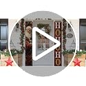 Christmas Door Banner with Santa & 'Ho Ho Ho' - 2 Pack Holiday Porch Decorations